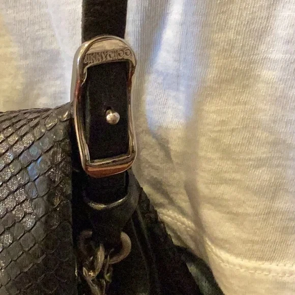 Jimmy Choo Black Textured Shoulder Bag with Silver Chain
Crossbody - Picture 4 of 12